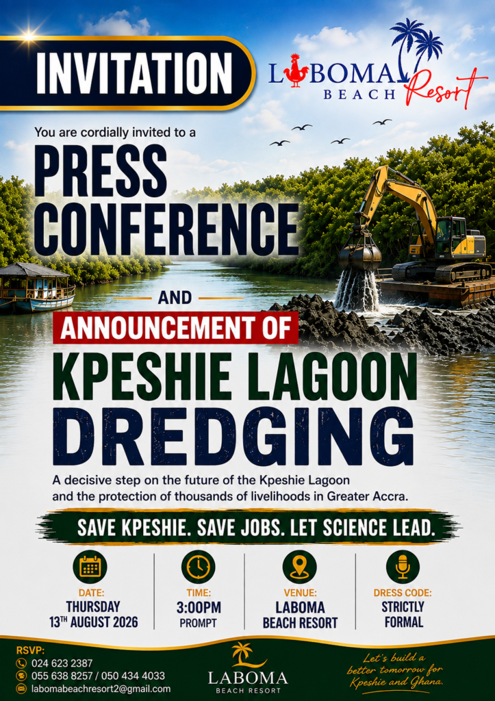 Kpeshie Lagoon dredging to be announced at August 13 press conference
